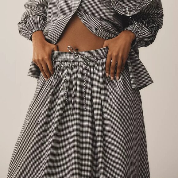 Anthropologie Damson Madder Keeley Midi Skirt size 2 new nwt black color - Picture 3 of 9